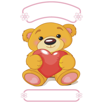 Geburts-Sticker | Geburts Sticker Teddy für Mädchen