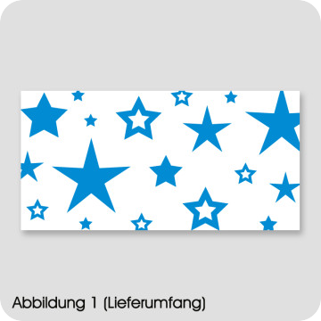 Moebel-Deko | Möbelfolie Sterne Blau