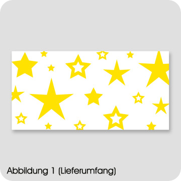 Moebel-Deko | Möbelfolie Sterne Gelb