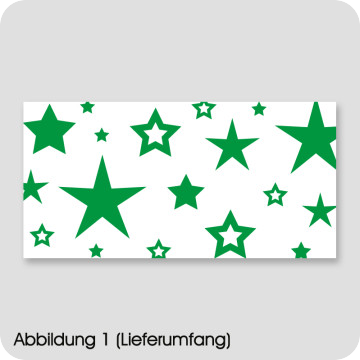 Moebel-Deko | Möbelfolie Sterne Grün