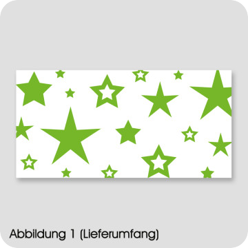 Moebel-Deko | Möbelfolie Sterne Hellgrün