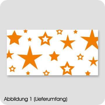 Moebel-Deko | Möbelfolie Sterne Orange