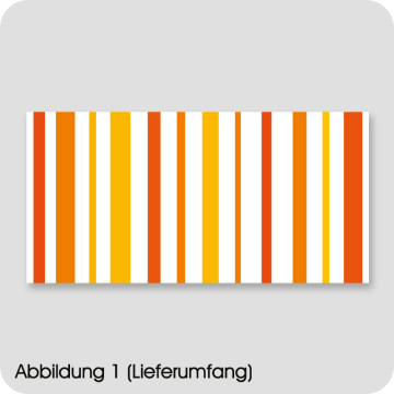 Moebel-Deko | Möbelfolie Streifen Orange