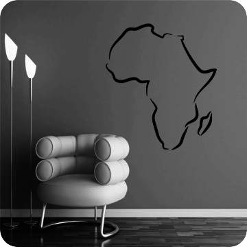 Wandtattoos | Wandtattoo Afrika Map Kontur