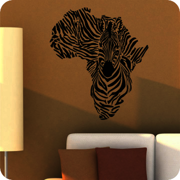 Wandtattoos | Wandtattoo Afrika Map Zebra
