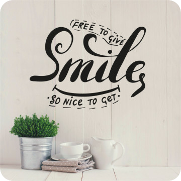Wandtattoos | Wandtattoo free to give Smile