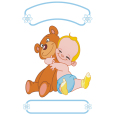 Geburts-Sticker | Geburts Sticker Lieblingsbär für Jungen