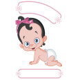 Geburts-Sticker | Geburts Sticker Baby1 für Mädchen