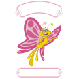 Geburts-Sticker | Geburts Sticker Schmetterling für Mädchen