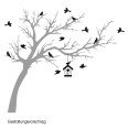Wandtattoos | Wandtattoo Vögel zu Baum XXL
