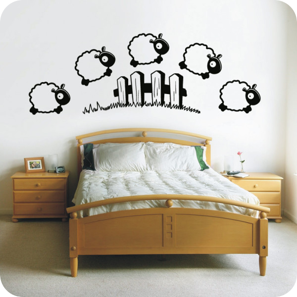 Wandtattoos - Schäfchen Schlafzimmer - Wandtattoo zählen