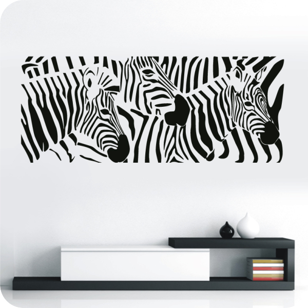 Wandtattoo Zebra Banner - Wandtattoos - Tierwelt