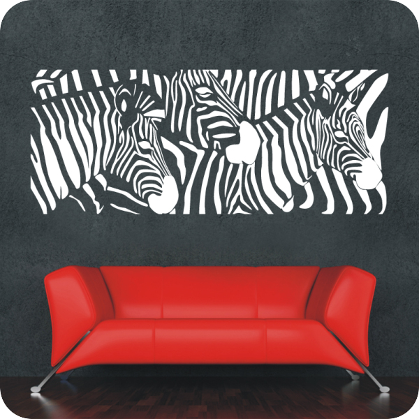 Wandtattoo Zebra Banner - Wandtattoos - Tierwelt