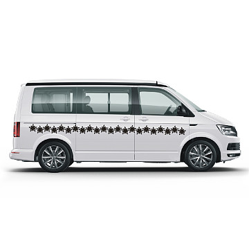 Autoaufkleber | Autoaufkleberset Edelweiss Bordüre