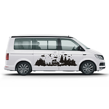 Autoaufkleber | Autoaufkleberset Wildcamper Bus