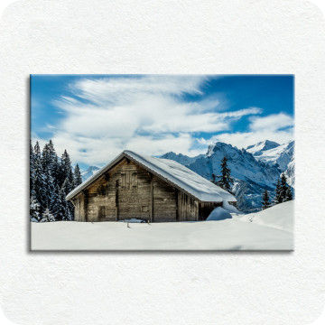 Bild zu Leinwandbild Alphütte