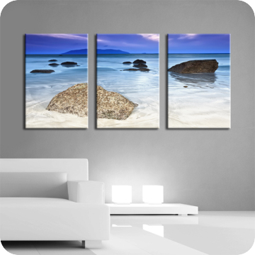 Bild zu Leinwandbild Beach Rocks