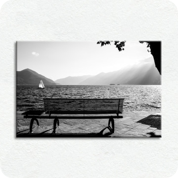 Leinwand-Bilder | Leinwandbild Seepromenade Ascona