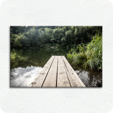 Bild zu Leinwandbild Steg am Egelsee