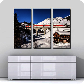 Bild zu Leinwandbild Val Giuv Viadukt