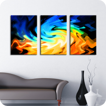 Bild zu Leinwandbild burning wave