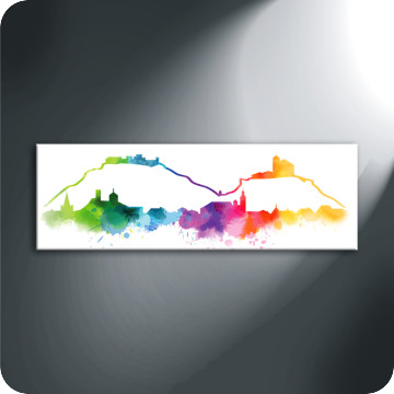 Bild zu Leinwandbild Skyline Sion