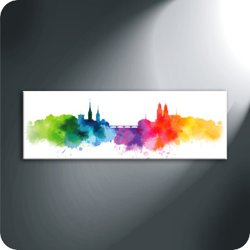 Bild zu Leinwandbild Skyline Zürich