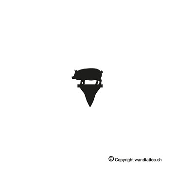 Metall-Steckfiguren | Steckfigur Schwein gross
