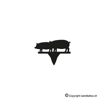 Metall-Steckfiguren | Steckfigur Schweine