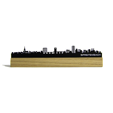 Mini-Skylines-gelasert | Mini Skyline Spreitenbach im Eichenholzbälkli