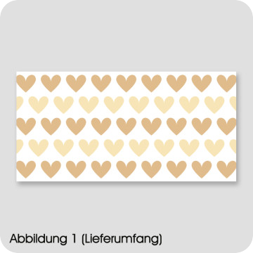 Bild zu Möbelfolie Herzen Beige