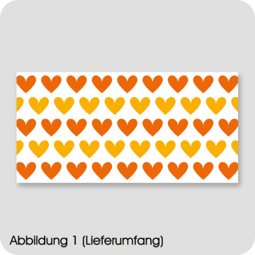 Bild zu Möbelfolie Herzen Orange