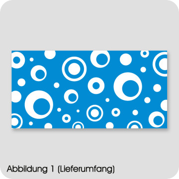 Moebel-Deko | Möbelfolie Kreise Blau