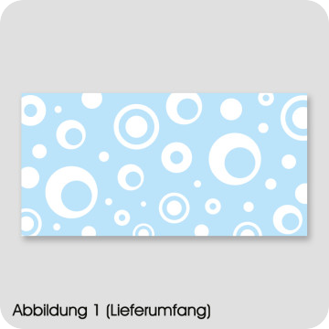Moebel-Deko | Möbelfolie Kreise Hellblau