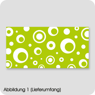 Moebel-Deko | Möbelfolie Kreise Limonengrün