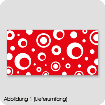 Moebel-Deko | Möbelfolie Kreise Rot