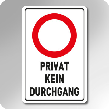 Schilder | Schild kein Durchgang