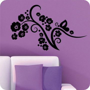Bild zu Wandtattoo Blüten Ornament