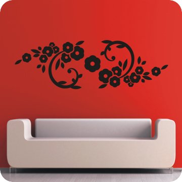 Bild zu Wandtattoo Blüten Ornament