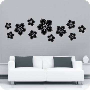 Bild zu Wandtattoo Blüten Set