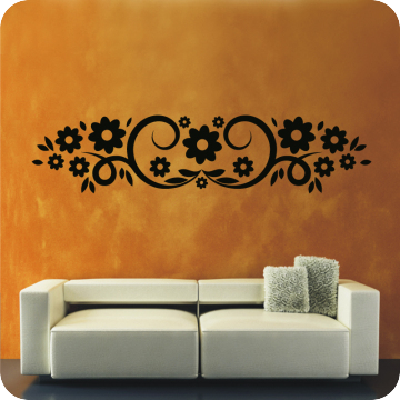 Bild zu Wandtattoo Blumen Ornament