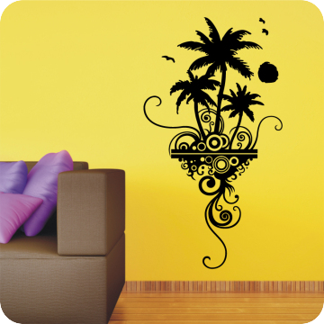 Bild zu Wandtattoo Palmen-Ornament