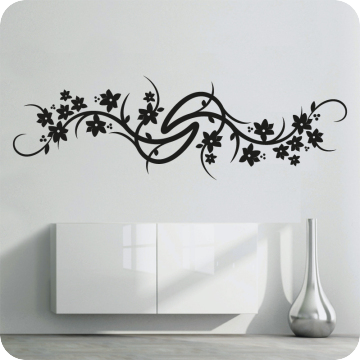 Bild zu Wandtattoo Ranke mit Blüten