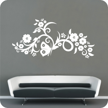 Bild zu Wandtattoo Ranke mit Schmetterling