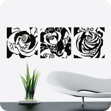 Bild zu Wandtattoo Rosen Banner