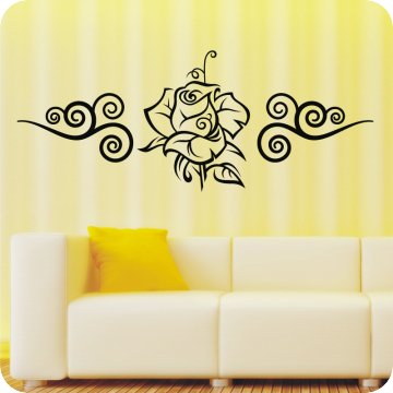 Bild zu Wandtattoo Rosen Ornament