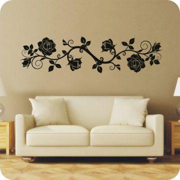 Wandtattoos | Wandtattoo Rosen Ranke 2