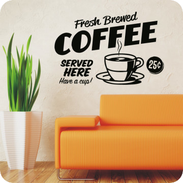 Wandtattoos | Wandtattoo Fresh Brewed Coffee