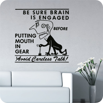 Wandtattoos | Wandtattoo be sure Brain is engaged