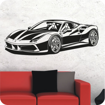 Wandtattoos | Wandtattoo Ferrari 488 GTB